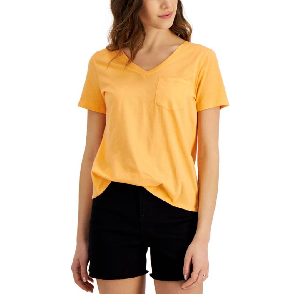 Style & Co Cotton V Neck T-Shirt
